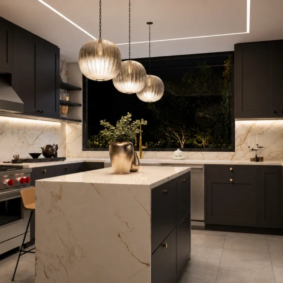 Espacio de cocina del proyecto La Palma